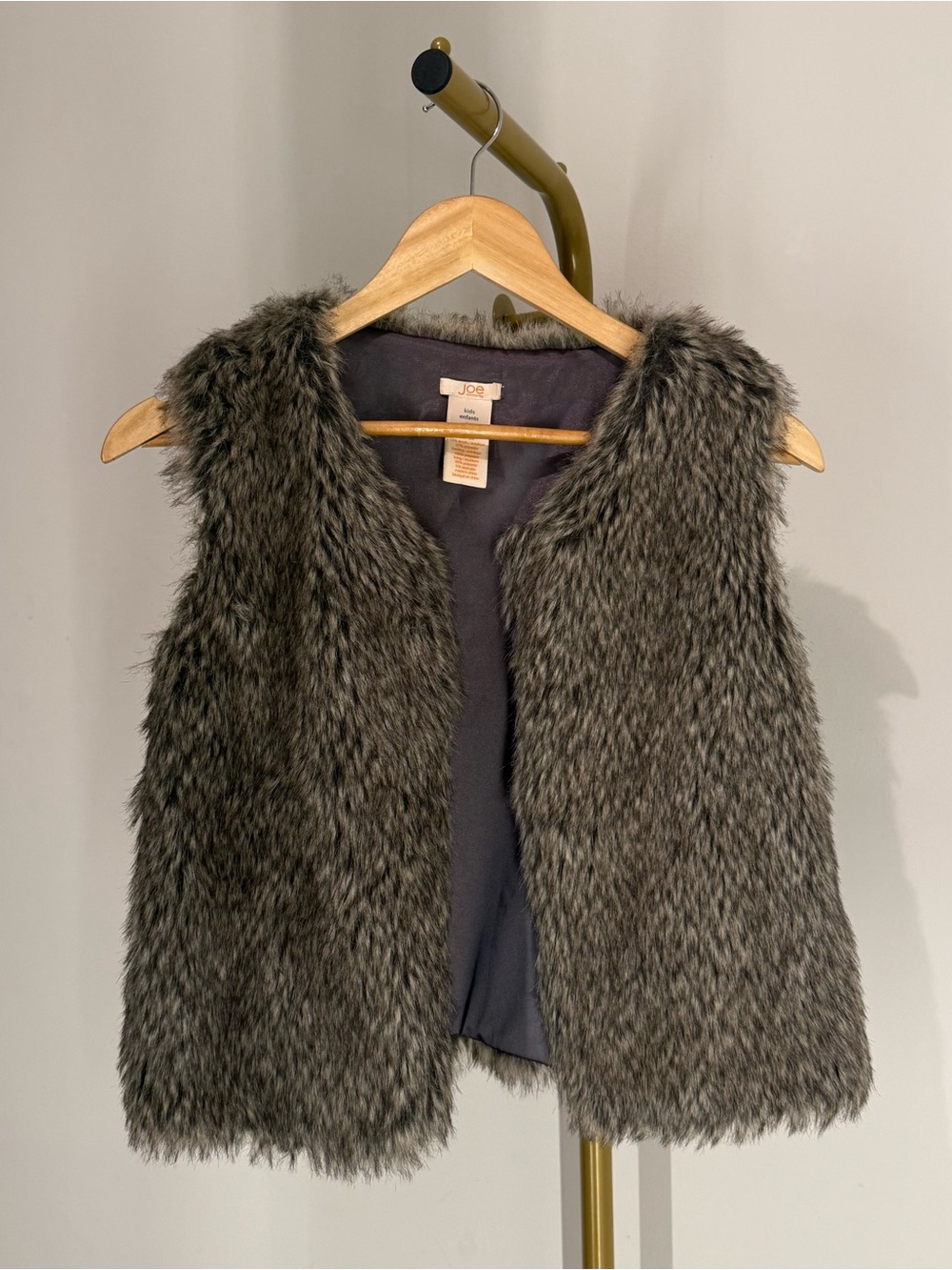 Joe Fresh Gray Faux Fur Vest for Kids
